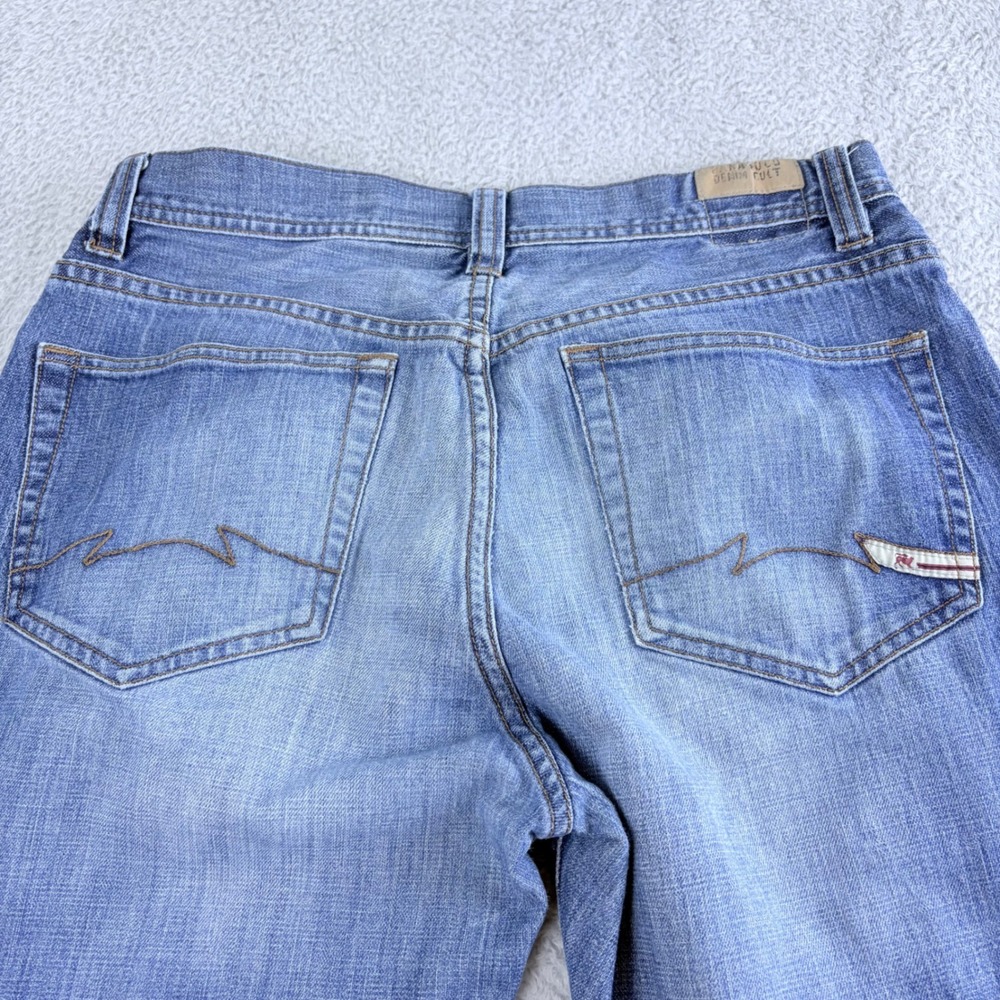 Parasuco Denim Cult Straight Leg Jeans Women 32 Blue Distressed Y2K Vintage - Picture 10 of 16